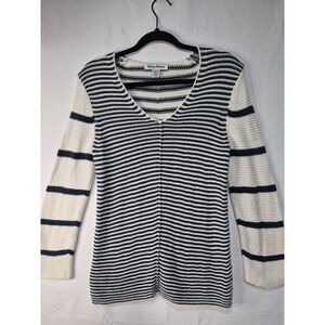 Tommy Bahama Nautical Striped Knit Sweater Blue/White Women's  XS